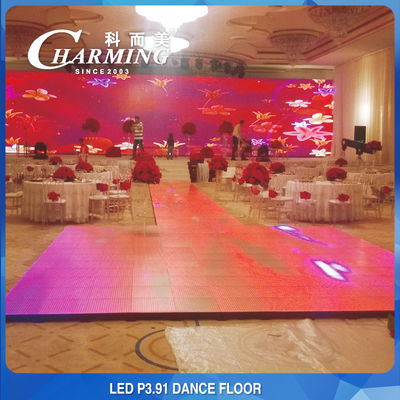 P3.91 LED Screen IP65 Ανερόστερος και ανθεκτικός σε λεκέδες εξωτερικό πάτωμα μόδας Led Dance Floor Led Screen Glass Led Dancing Floor Dj Wedding Led Floor