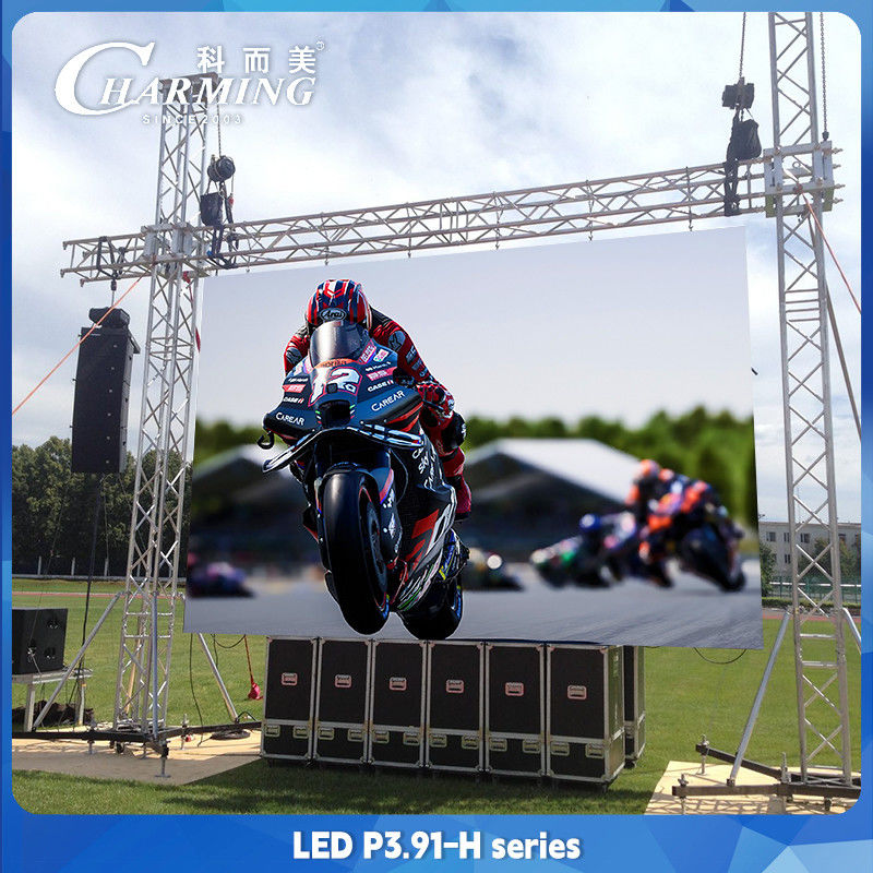 16 Bit P3.91 ενοικίαση LED οθόνης Προστασία εμπρός για εκδηλώσεις Φόντο εξωτερικό
