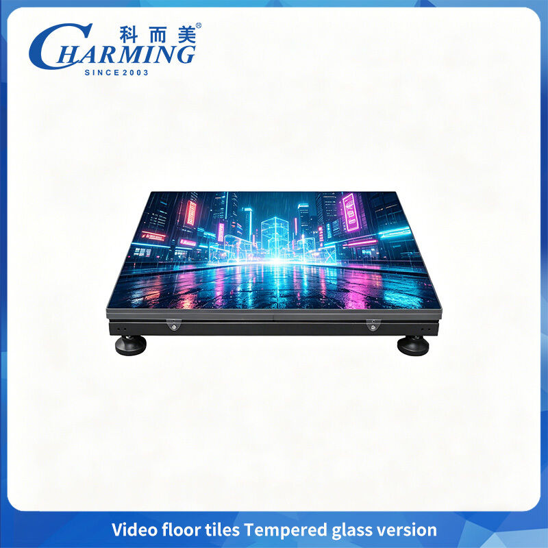 500x1000mm Υψηλής απόδοσης P3.91 LED Video Floor Tiles / Tempered Glass Διαδραστικό πάτωμα χορού