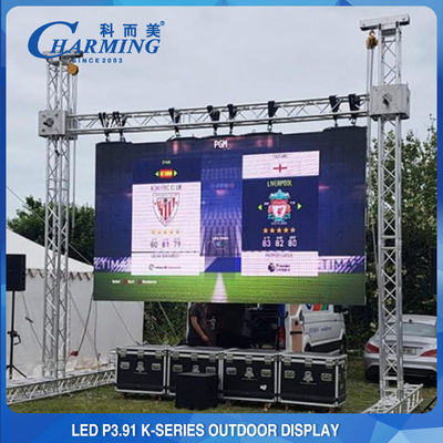 Καμμμένη 256x128 μορφή οθόνης IP65 τοίχων των υπαίθριων οδηγήσεων συναυλιών P3.91
